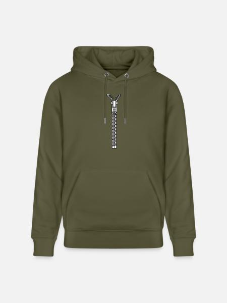 Zipper - Stanley/Stella Unisex Bio-Hoodie CRUISER - Khaki Grün