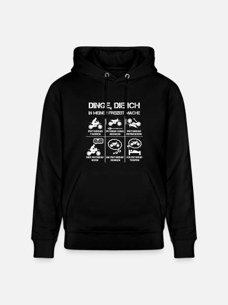 Freizeit - Motorradfahrer - Biker - Stanley/Stella Unisex Bio-Hoodie CRUISER - Schwarz