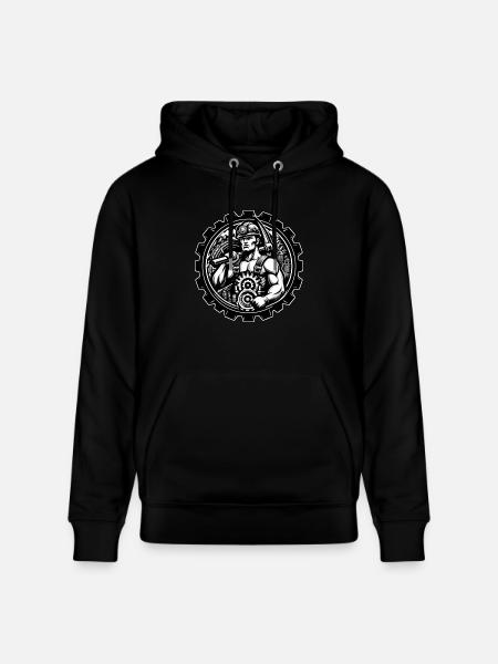 Miner Logo - Stanley/Stella CRUISER Unisex Organic Hoodie - black