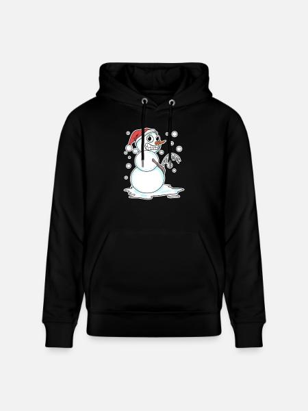 Snowman funny - Stanley/Stella CRUISER Unisex Organic Hoodie - black