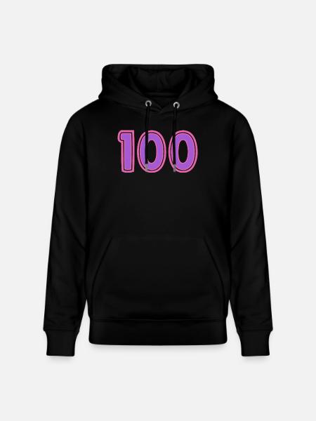 100. 100 YEARS. 100th ANNIVERSARY - Stanley/Stella CRUISER Unisex Organic Hoodie - black