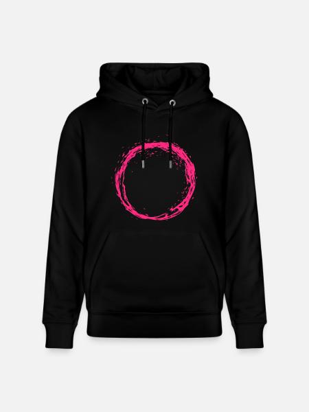 Circle pink - Stanley/Stella CRUISER Unisex Organic Hoodie - black