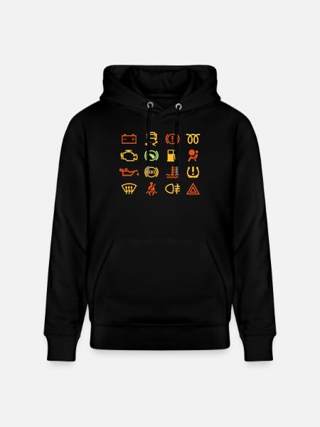 Car indicator lights - Stanley/Stella CRUISER Unisex Organic Hoodie - black
