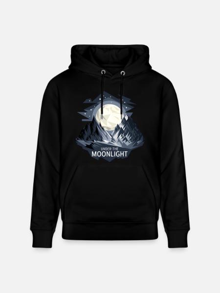 Under The Moonlight - Stanley/Stella CRUISER Unisex Organic Hoodie - black