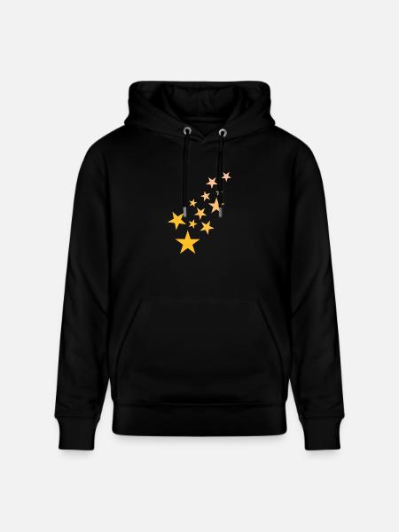 Star asterisk pattern starry sky - Stanley/Stella CRUISER Unisex Organic Hoodie - black