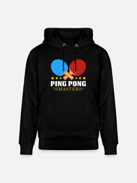 Ping-pong - Sweat à capuche bio CRUISER Stanley/Stella Unisexe - noir