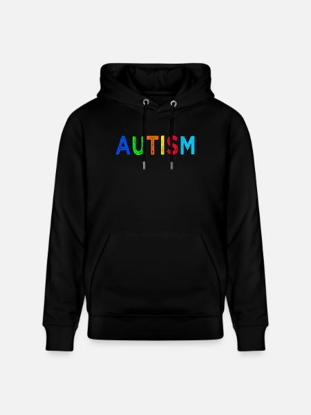 Arc-en-Ciel Autisme: Message d’Espoir - Sweat à capuche bio CRUISER Stanley/Stella Unisexe - noir