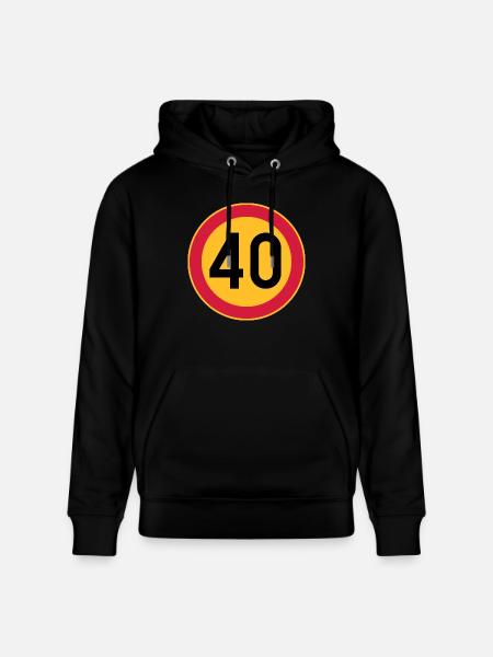 40 Limit / Tempolimit - Stanley/Stella Unisex Bio-Hoodie CRUISER - Schwarz