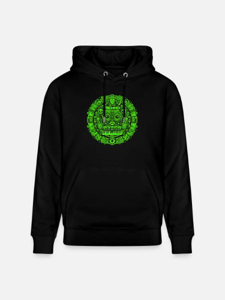 Techno Music Logo - Stanley/Stella CRUISER Unisex Organic Hoodie - black