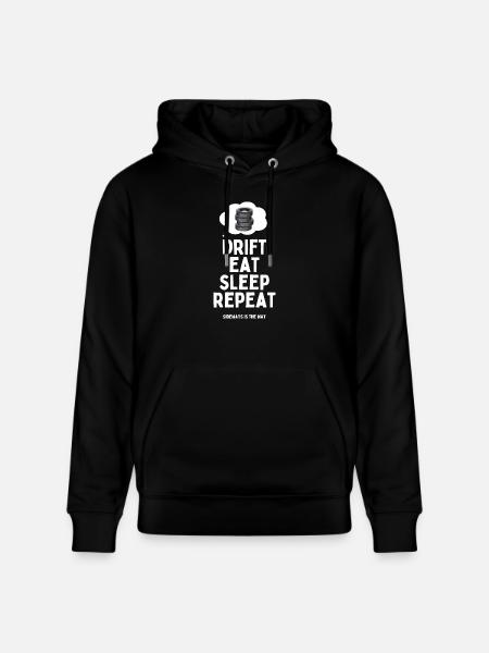 Drift Eat Sleep Repeat - Stanley/Stella CRUISER Unisex Organic Hoodie - black