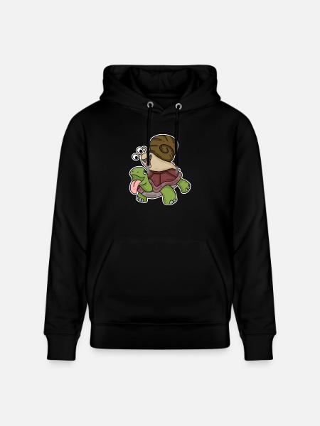Tortue et escargot - Sweat à capuche bio CRUISER Stanley/Stella Unisexe - noir