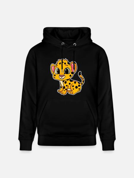 Bébé guépard - Sweat à capuche bio CRUISER Stanley/Stella Unisexe - noir