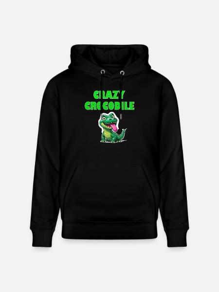 Crazy Crocodile - Stanley/Stella CRUISER Unisex Organic Hoodie - black