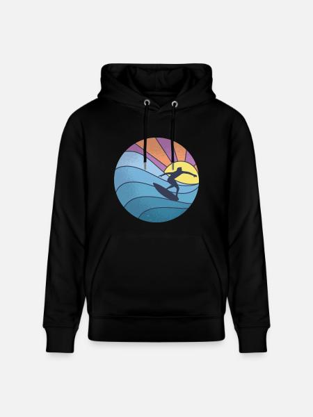 Sun sea surfing - Stanley/Stella CRUISER Unisex Organic Hoodie - black