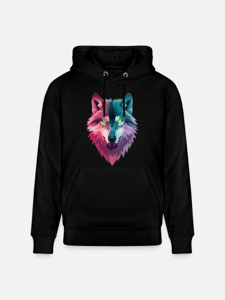 Loup - Sweat à capuche bio CRUISER Stanley/Stella Unisexe - noir