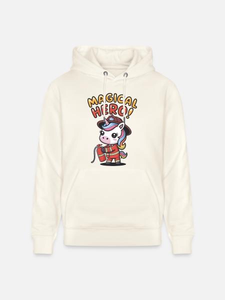 Magical Hero! - Stanley/Stella CRUISER Unisex Organic Hoodie - natural white