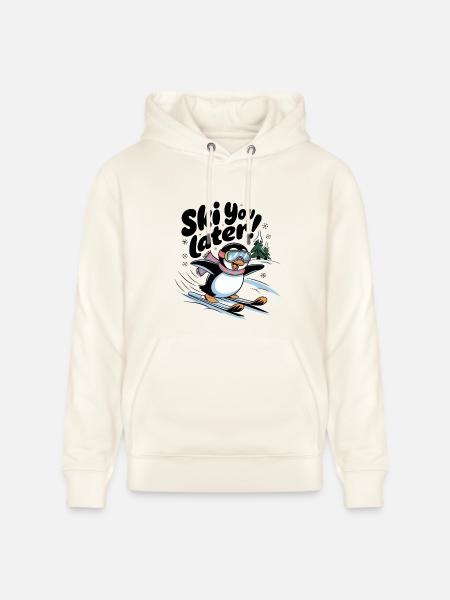 Ski You Later - Stanley/Stella CRUISER Unisex Organic Hoodie - natural white