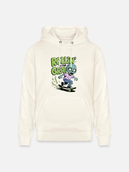 Rollin zum Grab - Stanley/Stella Unisex Bio-Hoodie CRUISER  - Naturweiß 