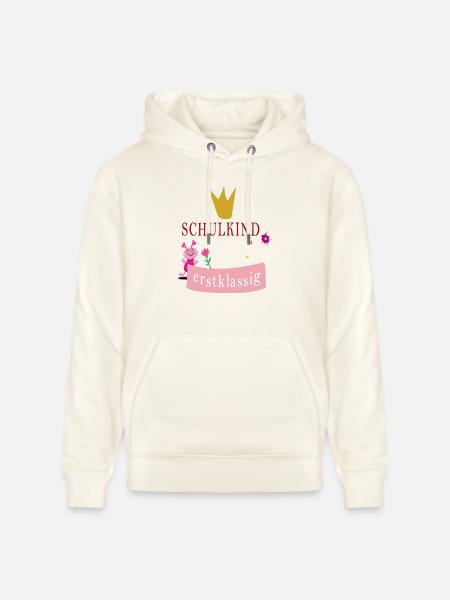 Schulkind erstklassig - Stanley/Stella Unisex Bio-Hoodie CRUISER - Naturweiß