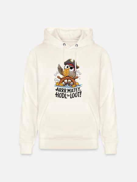Hodl The Loot! - Stanley/Stella CRUISER Unisex Organic Hoodie - natural white