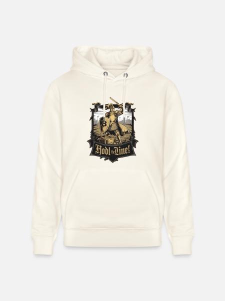 Hodl The Line! - Stanley/Stella CRUISER Unisex Organic Hoodie - natural white