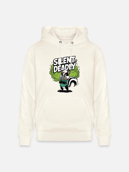 Silent But Deadly - Stanley/Stella CRUISER Unisex Organic Hoodie - natural white