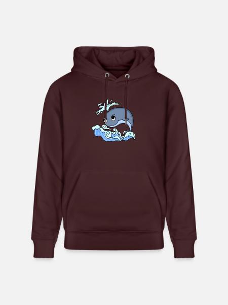 whale - Stanley/Stella CRUISER Unisex Organic Hoodie - maroon