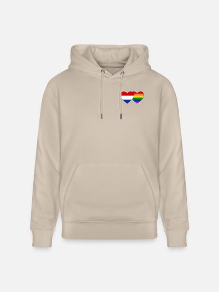 Holland Regenbogen Flagge - Stanley/Stella Unisex Bio-Hoodie CRUISER - Beige