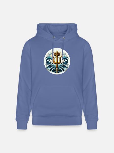Trident Symbol - Stanley/Stella CRUISER Unisex Organic Hoodie - bright blue