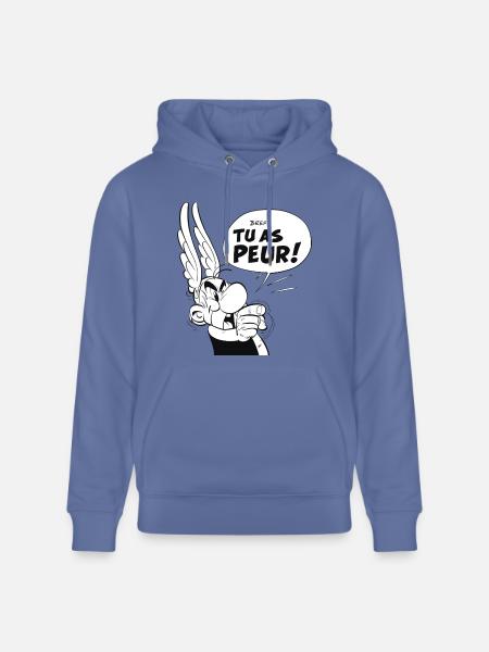 Asterix & Obelix - Asterix 'Du er bange!' - Stanley/Stella CRUISER økologisk unisex-hoodie - blå