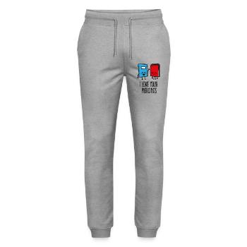 Lustige piercer, piercing, I love your piercings - Stanley/Stella Unisex Bio Jogginghose Mover  - Grau meliert - Vorne - Marisol (170cm) & Nik (191cm)