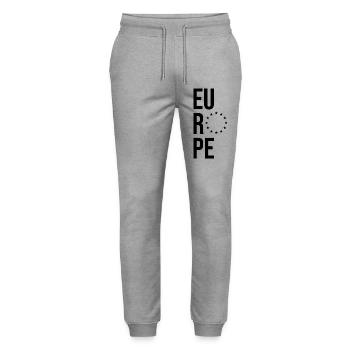 Europe - Stars - Stanley/Stella Unisex Bio Jogginghose Mover  - Grau meliert - Vorne - Marisol (170cm) & Nik (191cm)