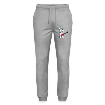 Einhorn E Gitarre Egitarre - Stanley/Stella Unisex Bio Jogginghose Mover  - Grau meliert - Vorne - Marisol (170cm) & Nik (191cm)