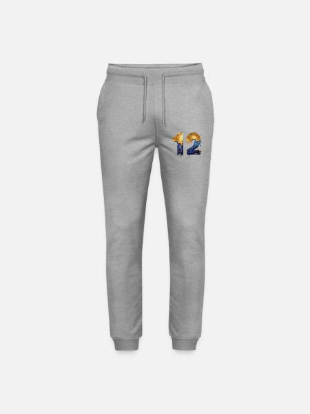 NO. 12 NUMBER 12 COOL 12TH BIRTHDAY - Stanley/Stella Mover Unisex Organic Jogging Trousers - heather grey