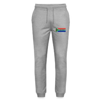 Le Cap dans le drapeau sud-africain - Pantalon de jogging bio MOVER Stanley/Stella unisexe - gris chiné - Devant - Marisol (170cm) & Nik (191cm)