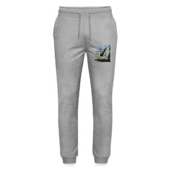 Musik - Stanley/Stella Unisex Bio Jogginghose Mover  - Grau meliert - Vorne - Marisol (170cm) & Nik (191cm)