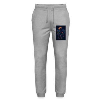 Batteur au néon - Pantalon de jogging bio MOVER Stanley/Stella unisexe - gris chiné - Devant - Marisol (170cm) & Nik (191cm)