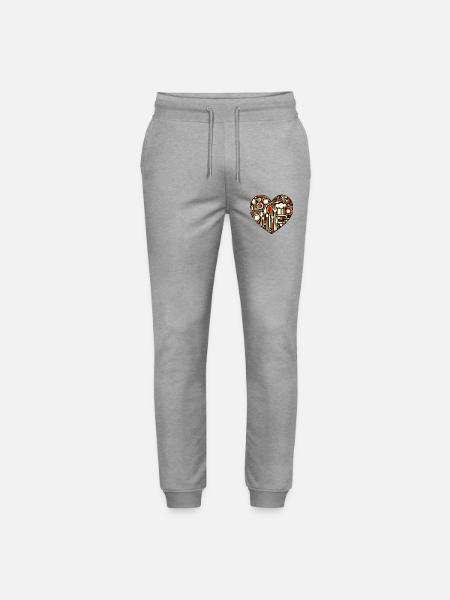 Küchenliebe Herz - Stanley/Stella Unisex Bio Jogginghose Mover - Grau meliert