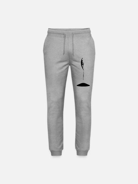 Jumping person on trampoline - Stanley/Stella Mover Unisex Organic Jogging Trousers - heather grey