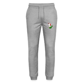 Unicorn Sticker - Stanley/Stella Unisex Bio Jogginghose Mover  - Grau meliert - Vorne - Marisol (170cm) & Nik (191cm)