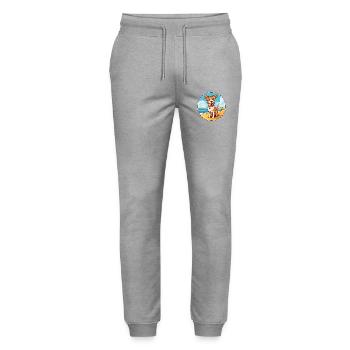 slowakische cuvac hunderasse cartoon kawaii clipart hund - Stanley/Stella Unisex Bio Jogginghose Mover  - Grau meliert - Vorne - Marisol (170cm) & Nik (191cm)