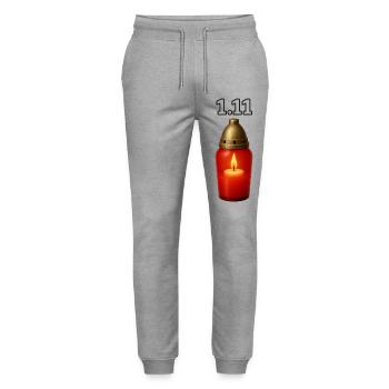 Rote Trauerlaterne 1.11 – Allerheiligen - Stanley/Stella Unisex Bio Jogginghose Mover  - Grau meliert - Vorne - Marisol (170cm) & Nik (191cm)