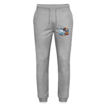 Powder Days Snow Vibe - Wintersport - Stanley/Stella Unisex Bio Jogginghose Mover  - Grau meliert - Vorne - Marisol (170cm) & Nik (191cm)