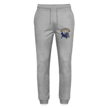 Zukünftige Legende – Backyard Soccer Kid Abzeichen - Stanley/Stella Unisex Bio Jogginghose Mover  - Grau meliert - Vorne - Marisol (170cm) & Nik (191cm)
