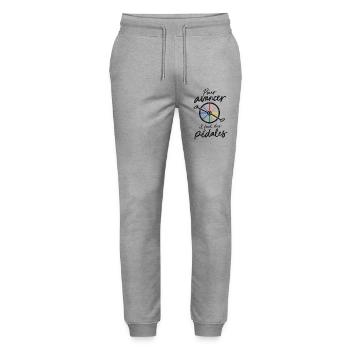 Um voranzukommen: farbige Pedale - Stanley/Stella Unisex Bio Jogginghose Mover  - Grau meliert - Vorne - Marisol (170cm) & Nik (191cm)