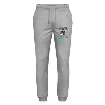 Certified Crashout Sturmruhe - Stanley/Stella Unisex Bio Jogginghose Mover  - Grau meliert - Vorne - Marisol (170cm) & Nik (191cm)