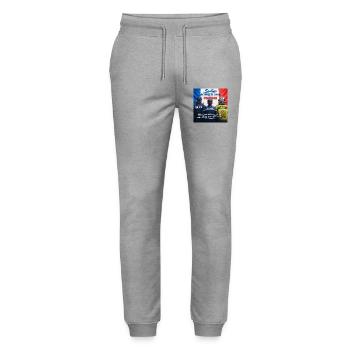Polizist, Polizei, Gendarm, Feuerwehrmann - Stanley/Stella Unisex Bio Jogginghose Mover  - Grau meliert - Vorne - Marisol (170cm) & Nik (191cm)