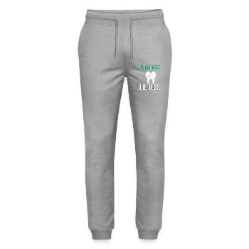Dentalhygienikerin Prophylaxe Zahnreinigung Zahnhy - Stanley/Stella Unisex Bio Jogginghose Mover  - Grau meliert - Vorne - Marisol (170cm) & Nik (191cm)