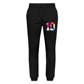 NUMÉRO 10 ANS 10E ANNIVERSAIRE - Pantalon de jogging bio MOVER Stanley/Stella unisexe - noir - Devant - Marisol (170cm) & Nik (191cm)