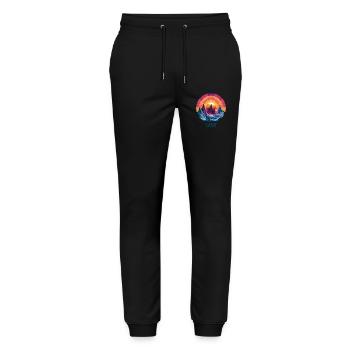 Sunrise Over Peaks - Stanley/Stella Mover Unisex Organic Jogging Trousers - black - Front - Marisol (170cm) & Nik (191cm)
